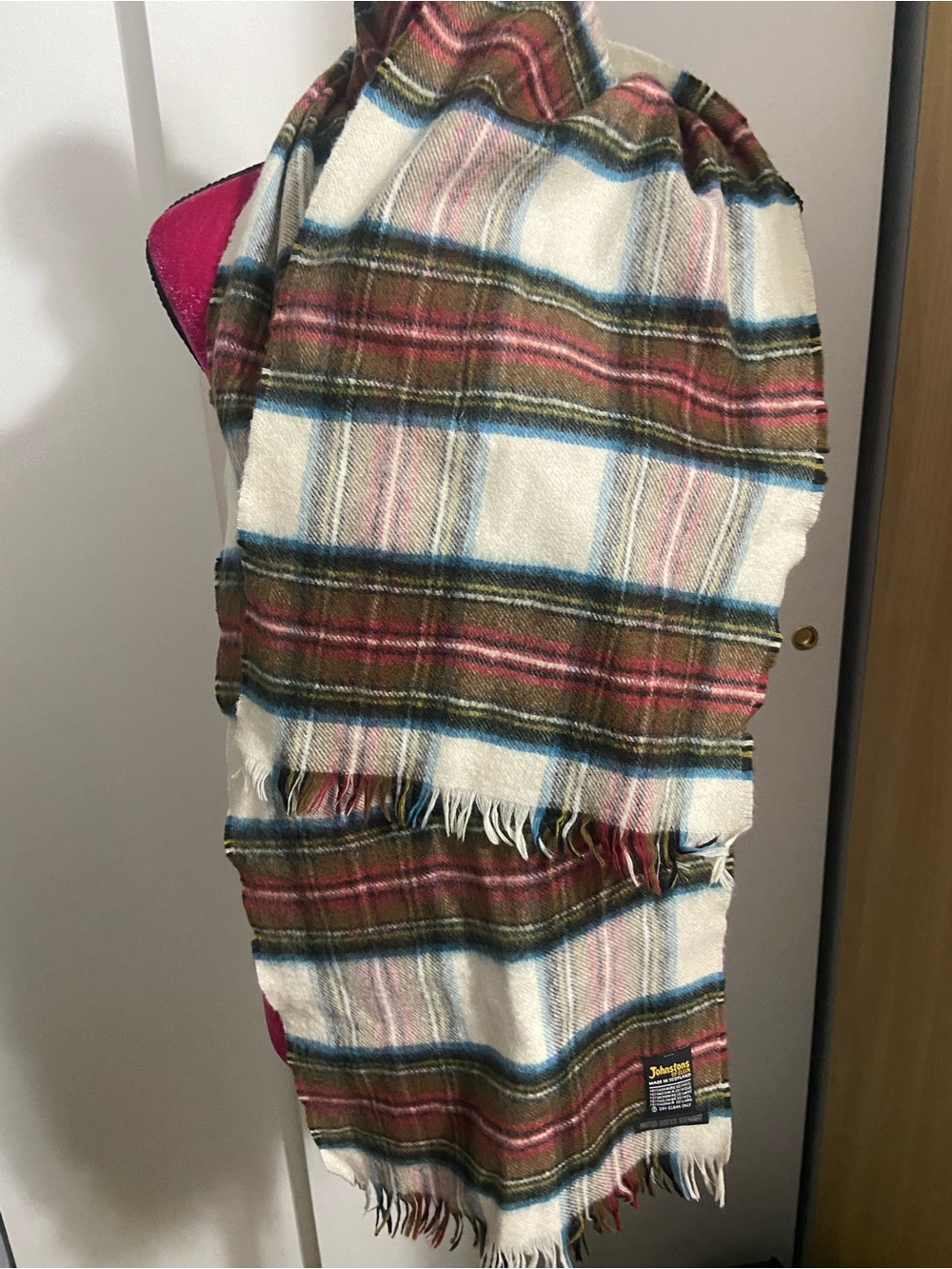 Johnstons of Elgin cashmere plaid scarf